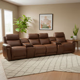 Boston 4-Seater Power Reclining Modular Sofa w/Cup Holder,Wireless Charger & Headrest Adjsutment
