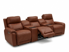 Boston Power Reclining Modular 3 seater Sofa w/Cup Holder,Wireless Charger & Headrest Adjustment